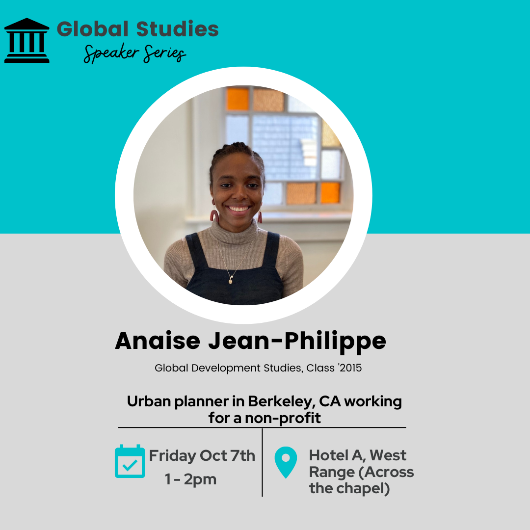 Global Studies Speaker Series: Anaise Jean-Philippe