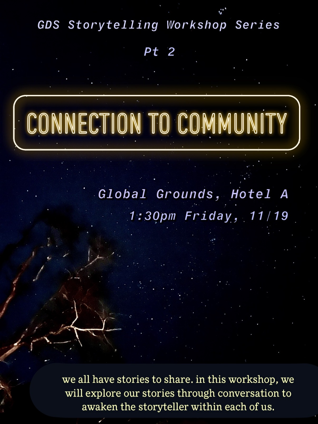 Connection to Community - Global Studies Storytelling Event