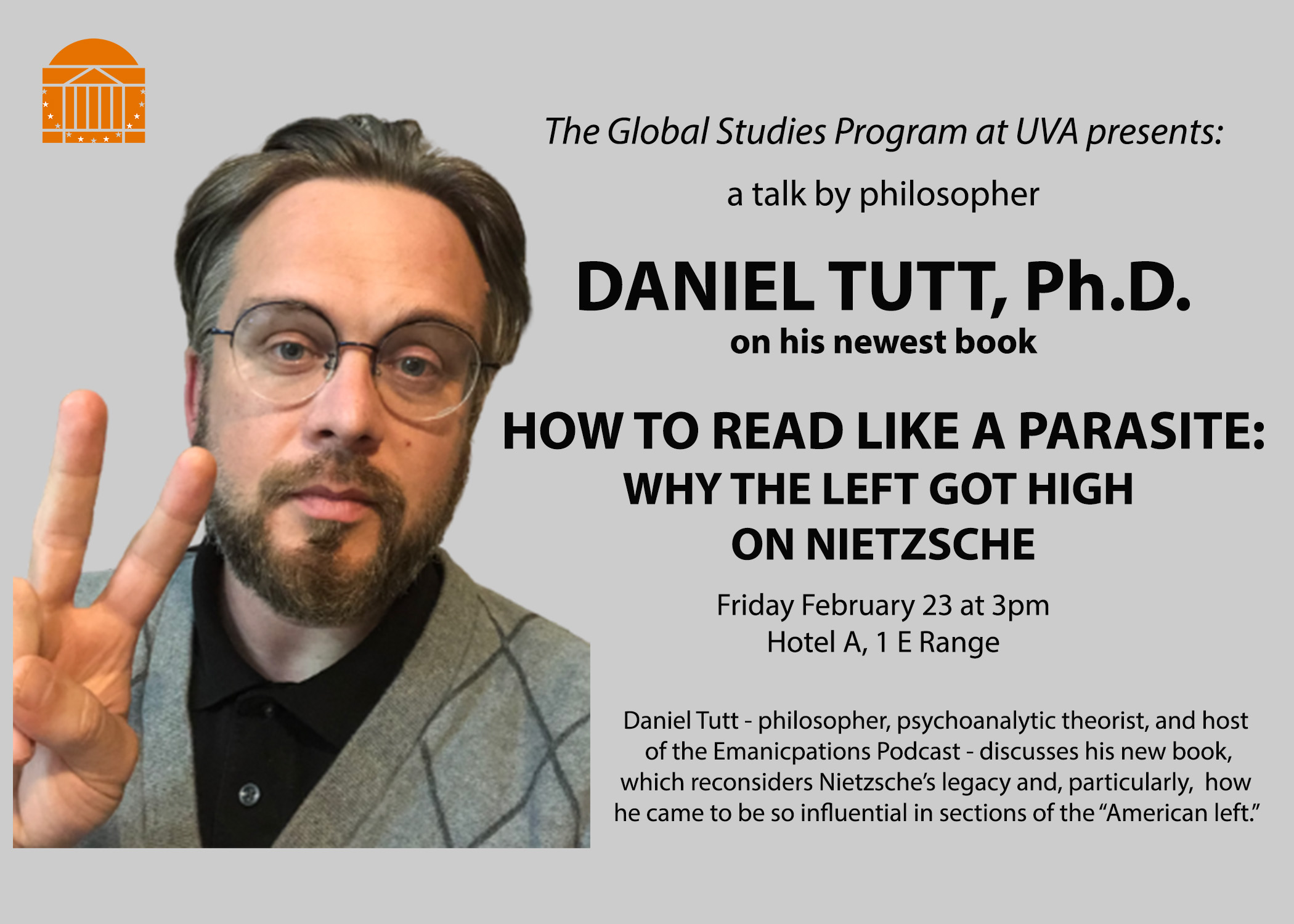 Daniel Tutt Book Talk Flyer