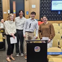 Students present at city council