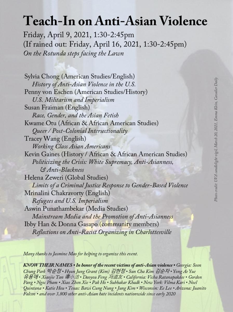 Teach-In on Anti-Asian Violence