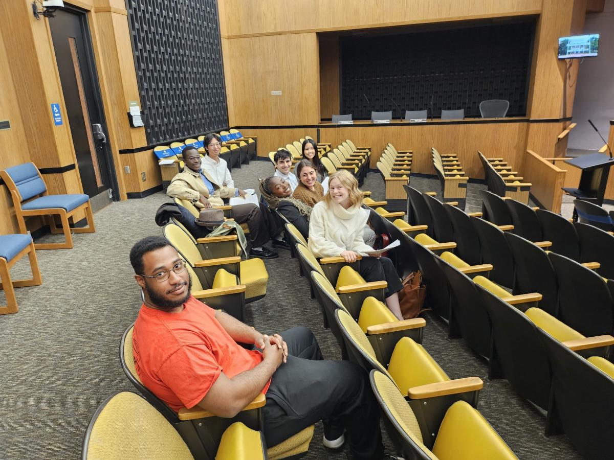 Students present at city council